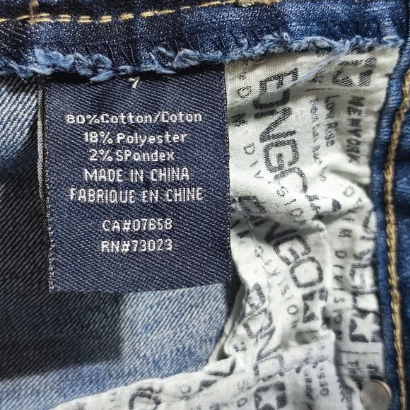 Bongo Jeans New York Low rise Bootcut women's sz 30 indigo blue back flap pocket - Picture 7 of 16